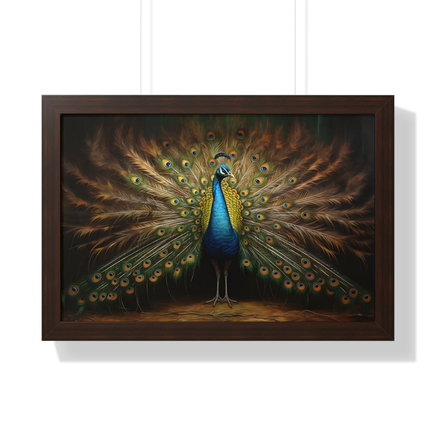 Framed Paper Print -  Regal Plumage Twilight