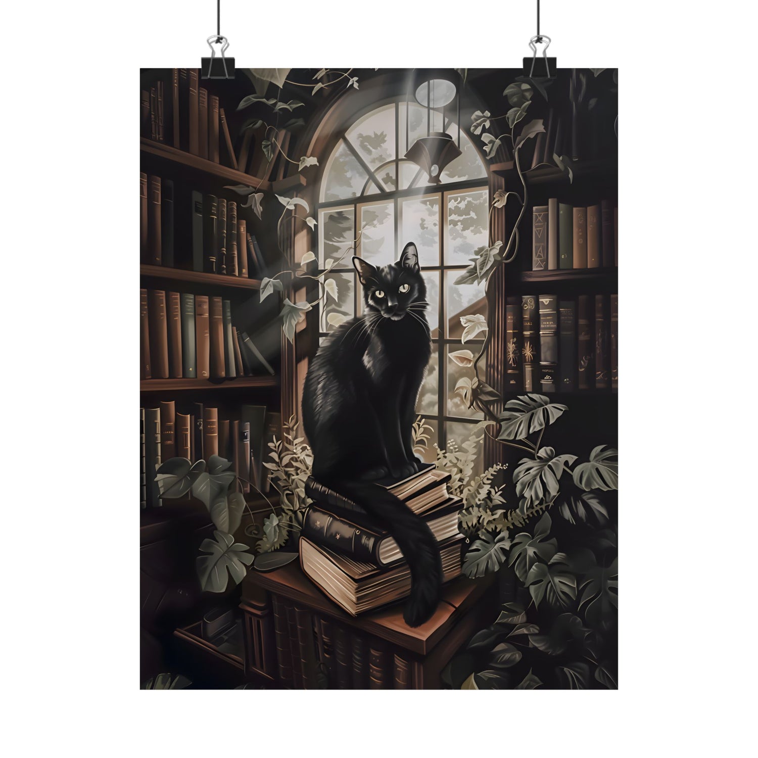 Book Hoarder Feline Gaze