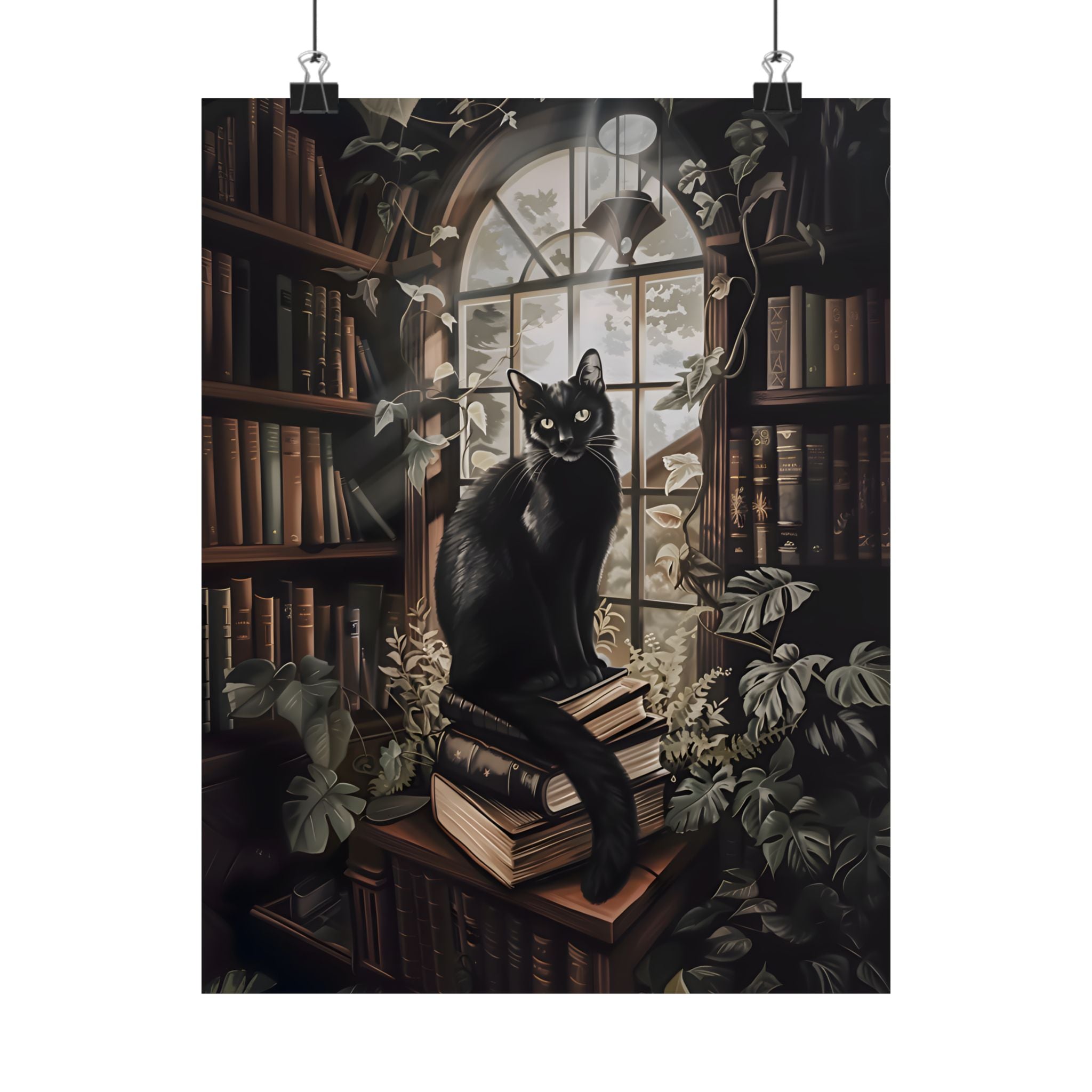 Book Hoarder Feline Gaze