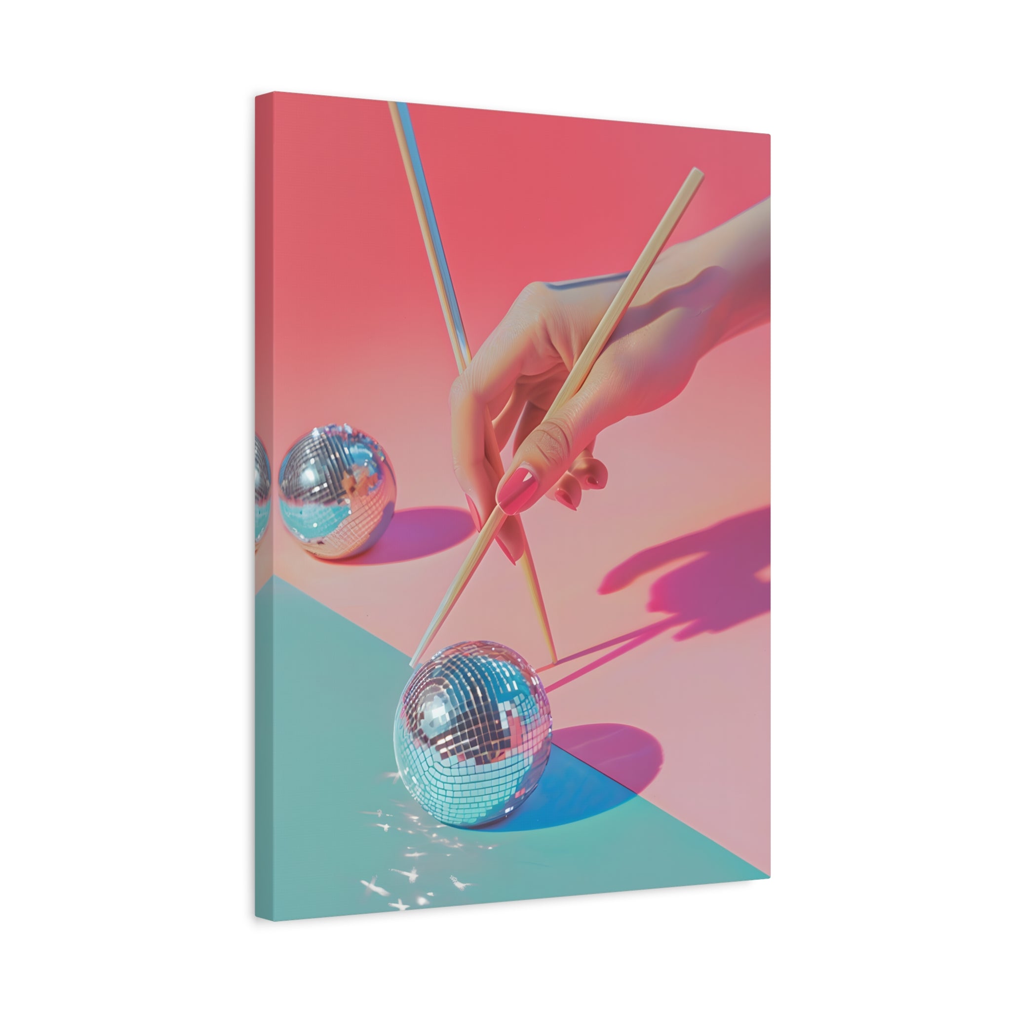 1.25" Matte Canvas - Disco Chopsticks Delight