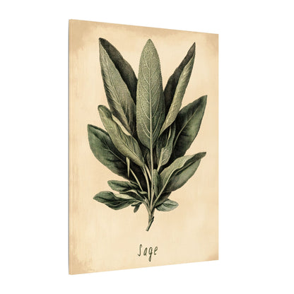 .75" Matte Canvas - Botanical Sage Study