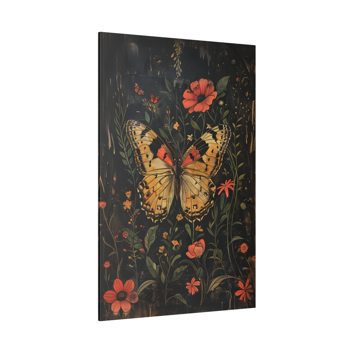 .75" Matte Canvas - Nocturnal Butterfly Garden