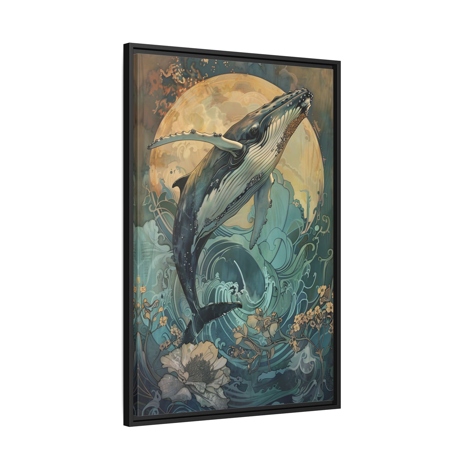 Framed Canvas - Moonrise Humpback Bloom