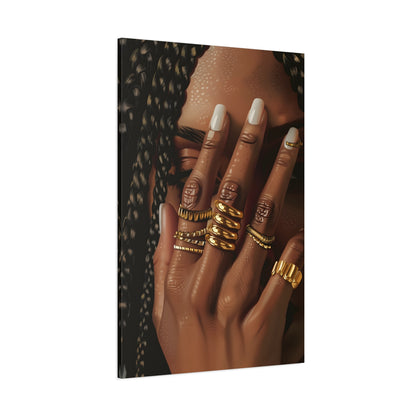 1.25" Matte Canvas - Braided Golden Ring Beauty