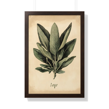 Framed Paper Print - Botanical Sage Study