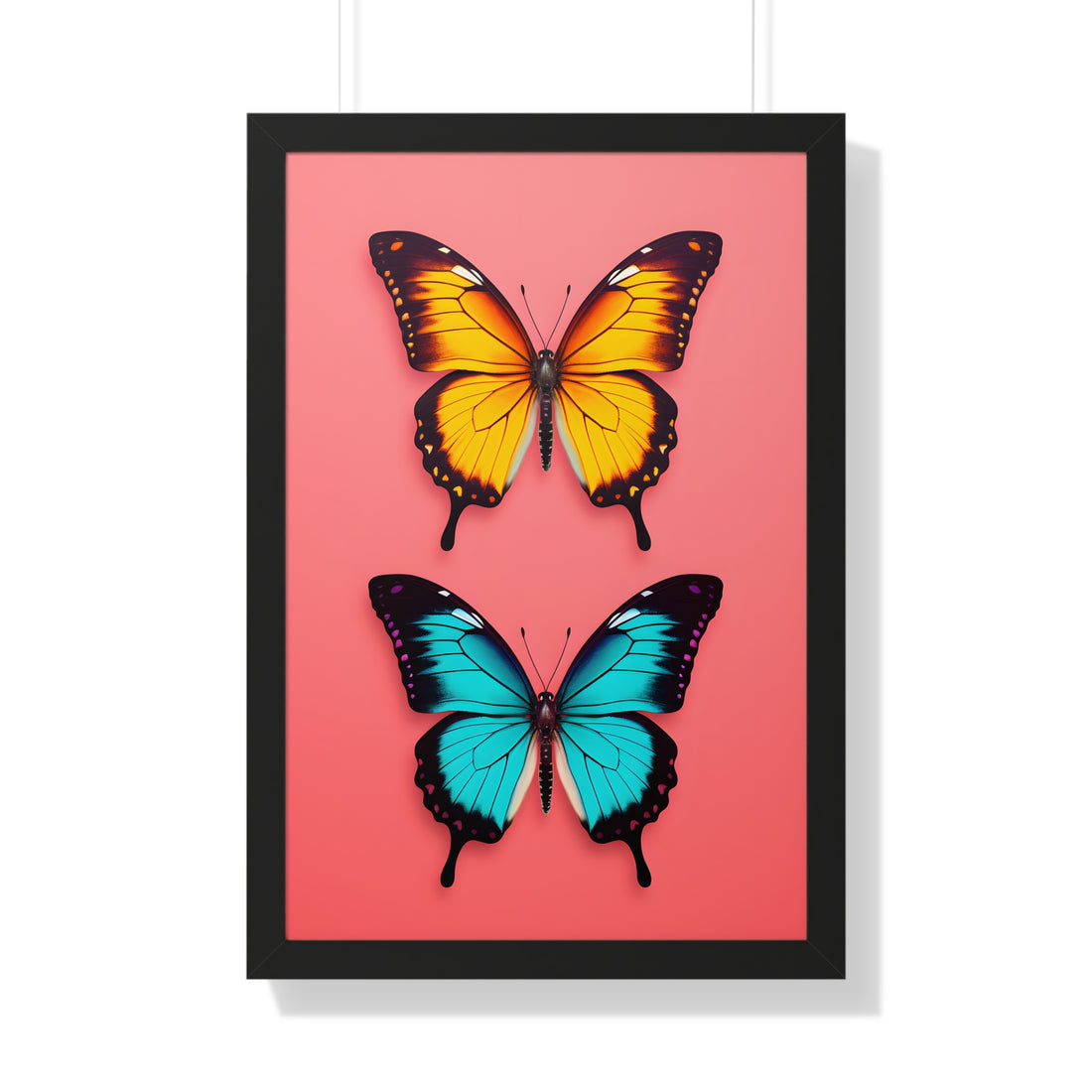 Framed Paper Print - Dueling Butterflies Wonder