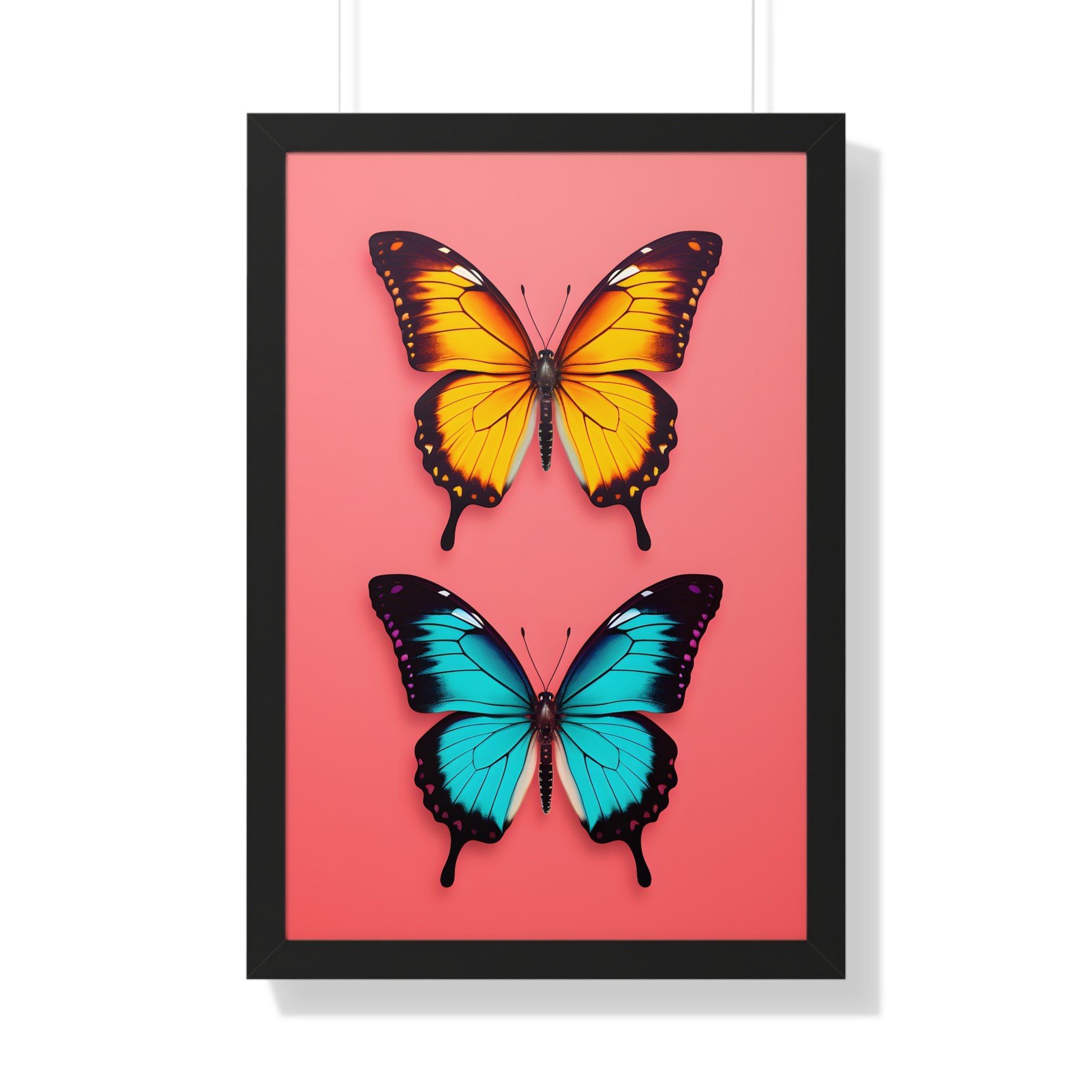 Framed Paper Print - Dueling Butterflies Wonder