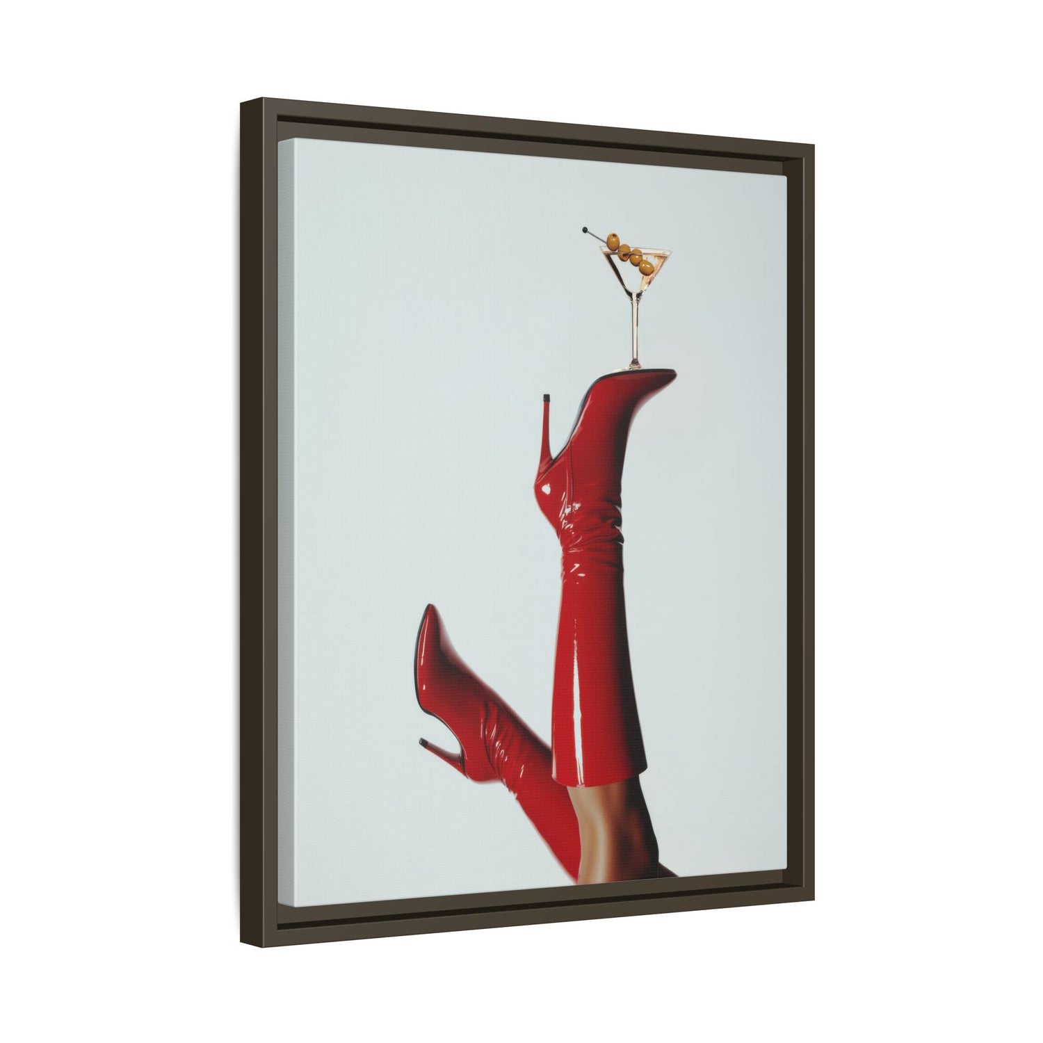 Framed Canvas - Cocktails &amp; Red Stilettos