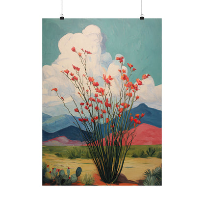 Ocotillo Cactus Desert Bloom