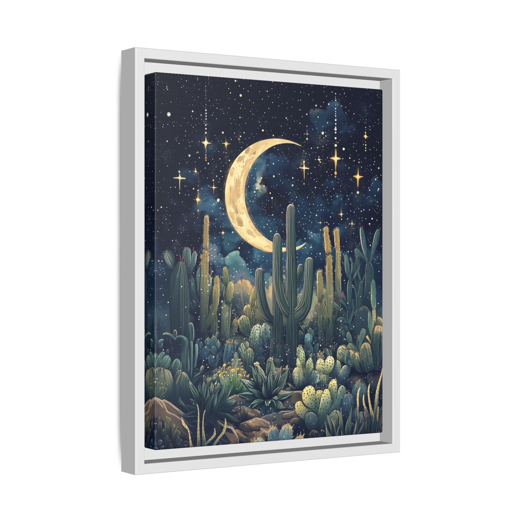 Framed Canvas - Dreamy Desert Night