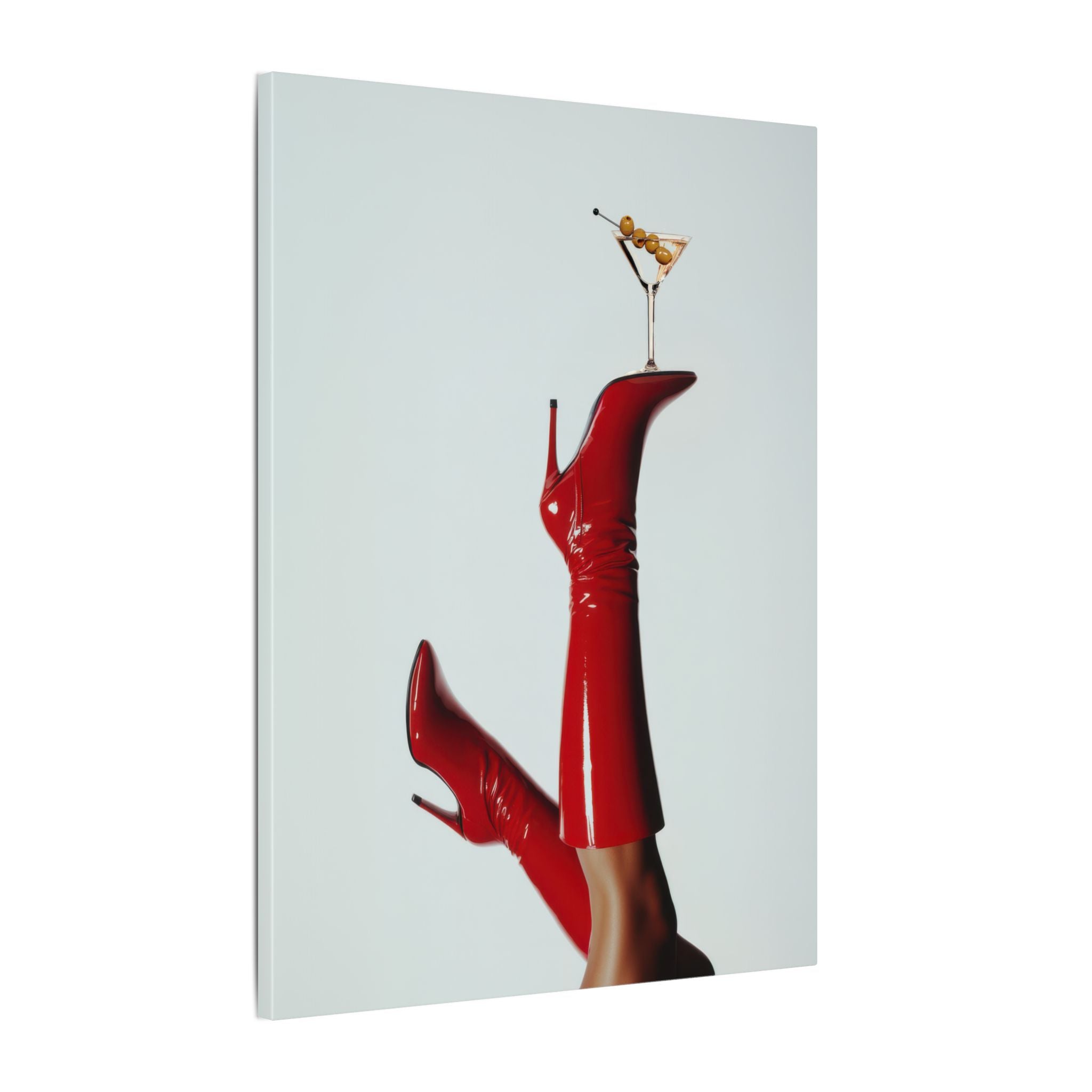 .75" Matte Canvas - Cocktails &amp; Red Stilettos