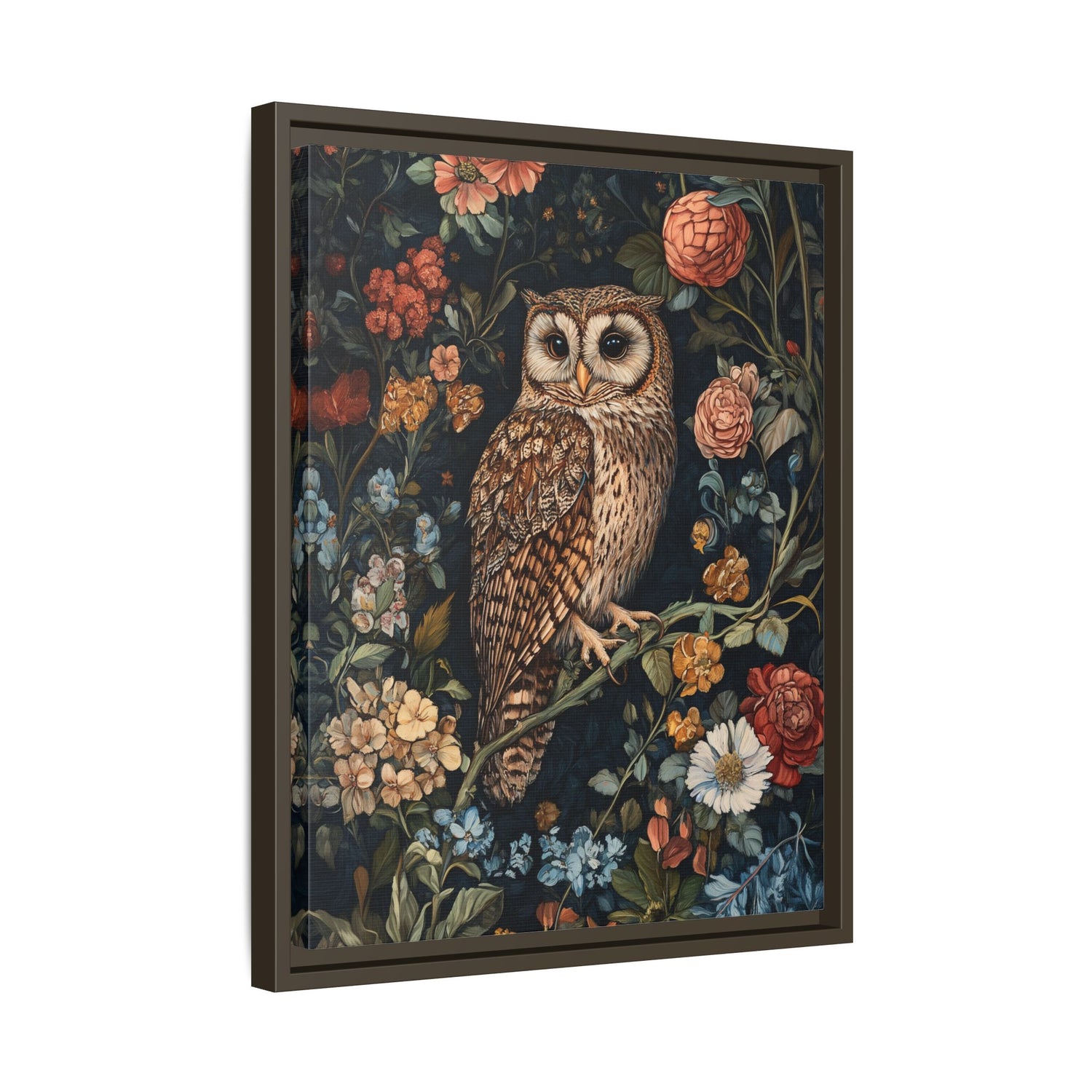 Framed Canvas - Guardian of the Floral Night