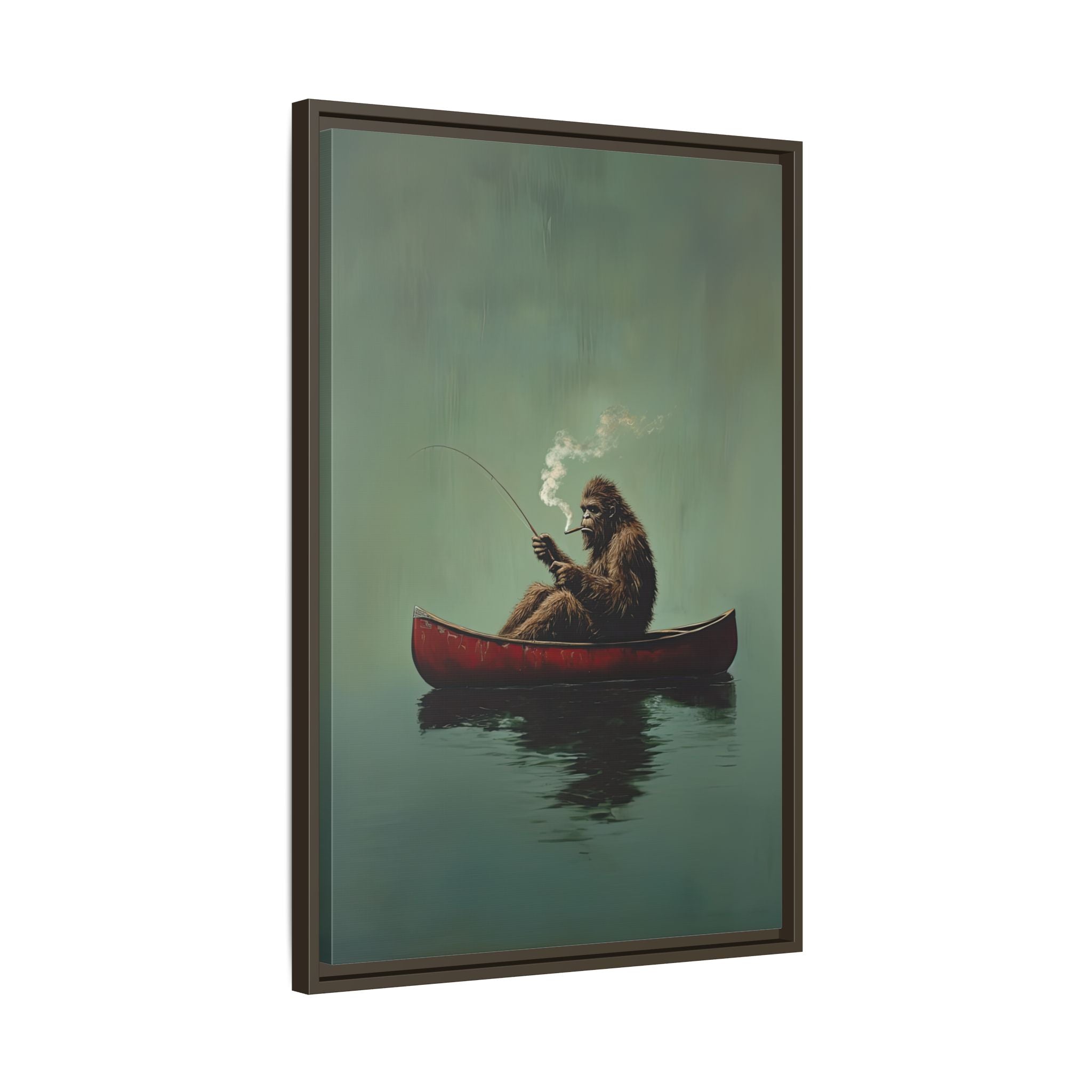 Framed Canvas - Bigfoot Canoe Adventure