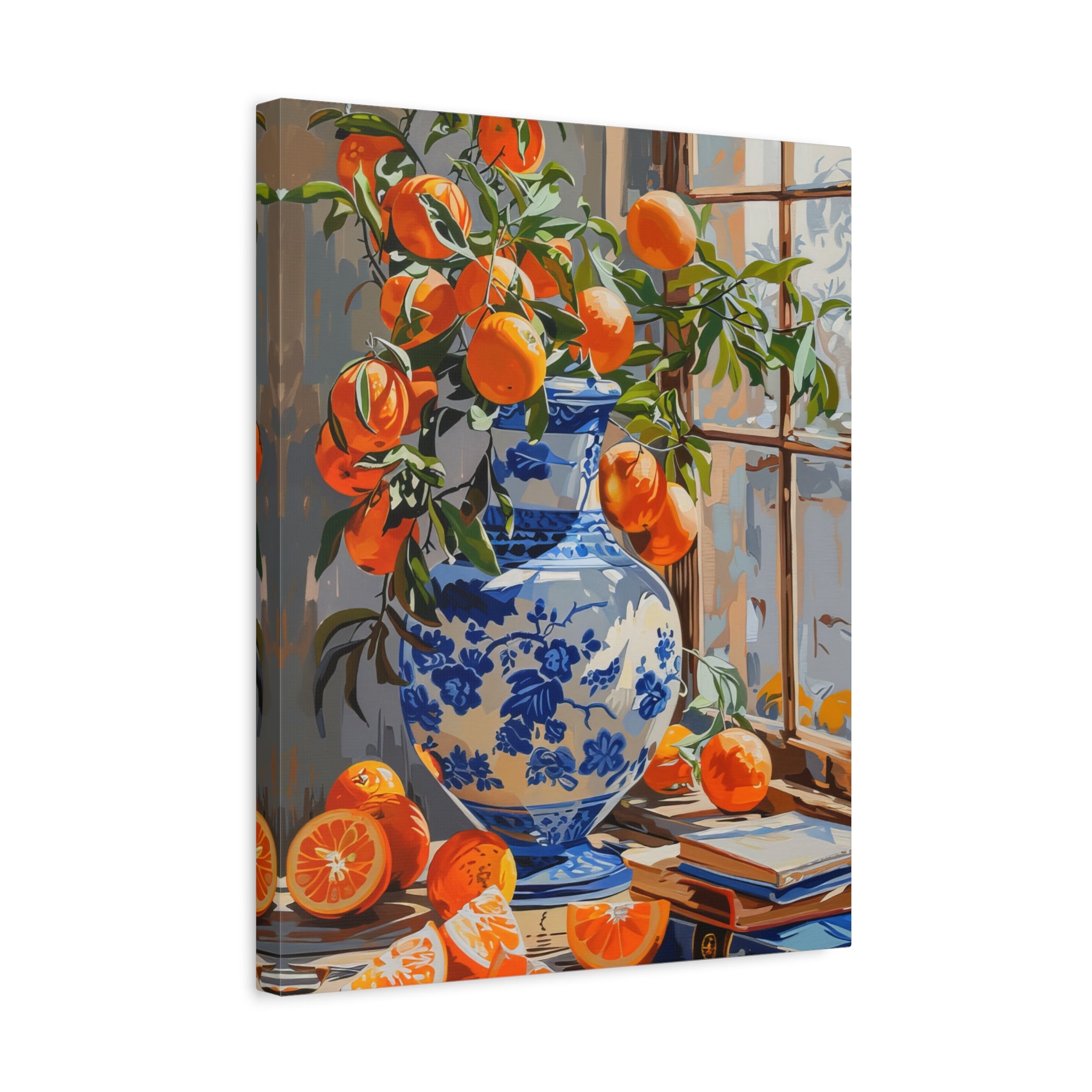 1.25" Matte Canvas - Sunlit Citrus &amp; Porcelain