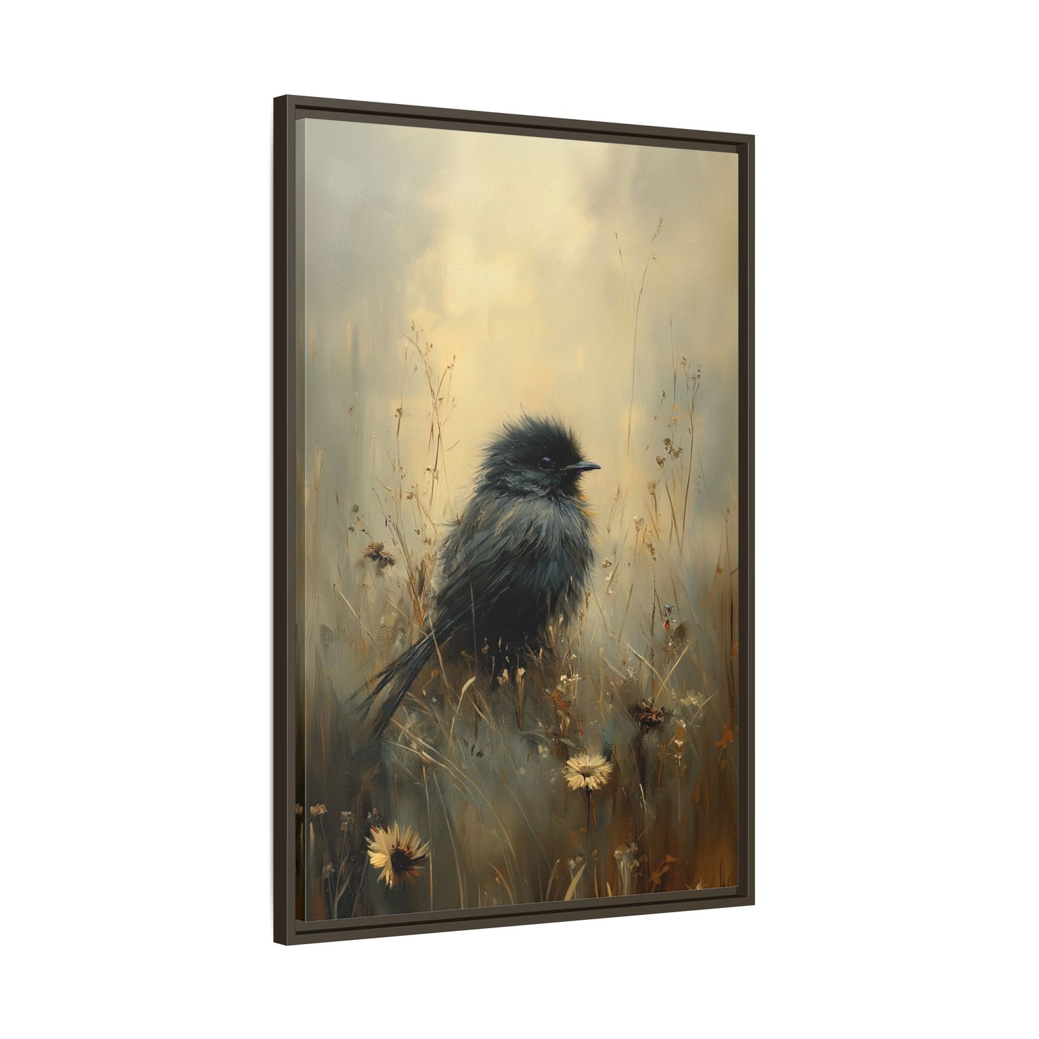 Framed Canvas - Golden Meadow Bird
