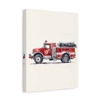 1.25" Matte Canvas - Classic Pumper Firetruck