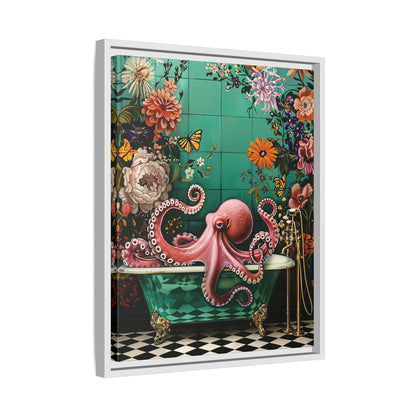 Framed Canvas - Octopus Bath Royale