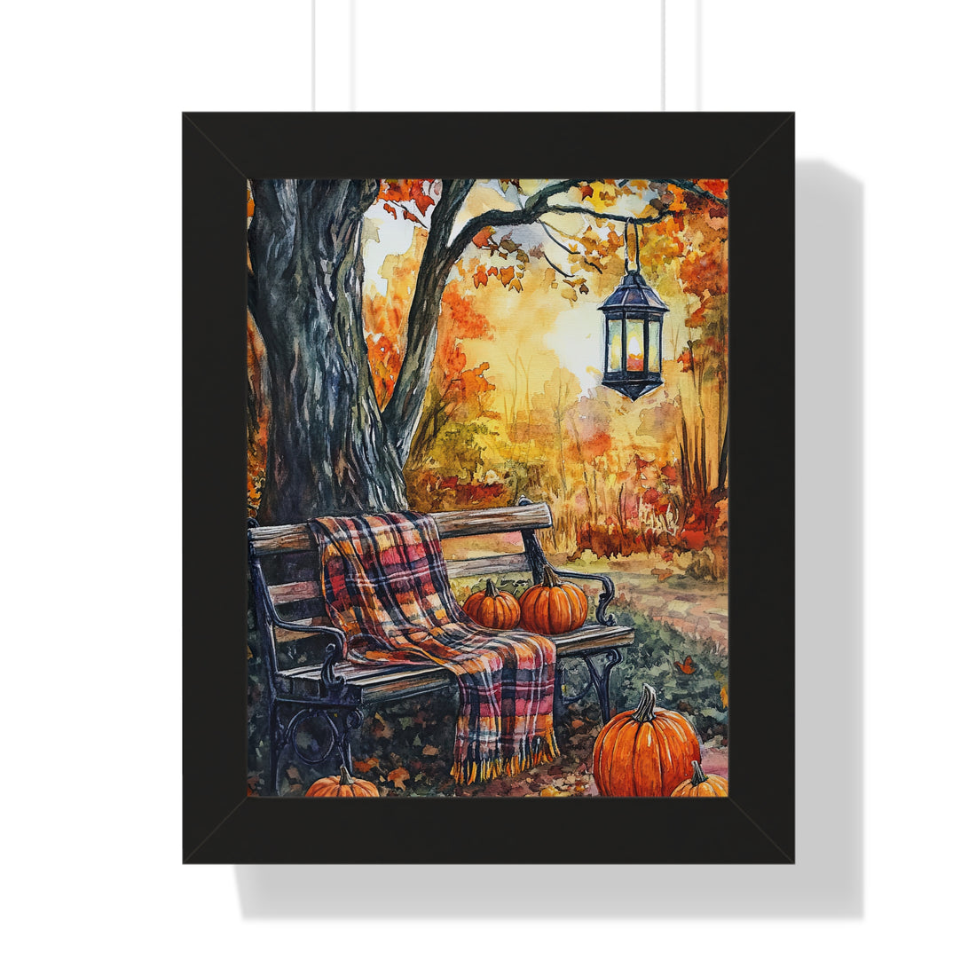 Framed Paper Print - Golden Pause in Fall