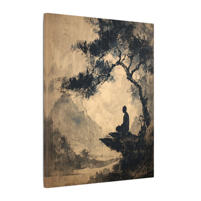 .75" Matte Canvas - Mountain Tree Zen Silence