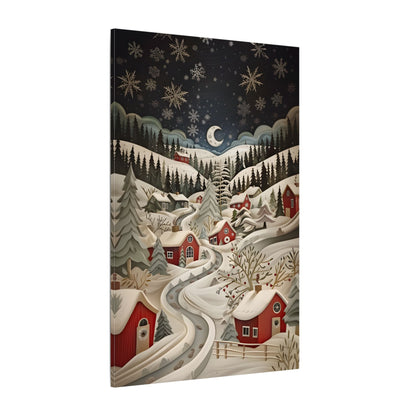 .75" Matte Canvas - Silent Snowfall Village