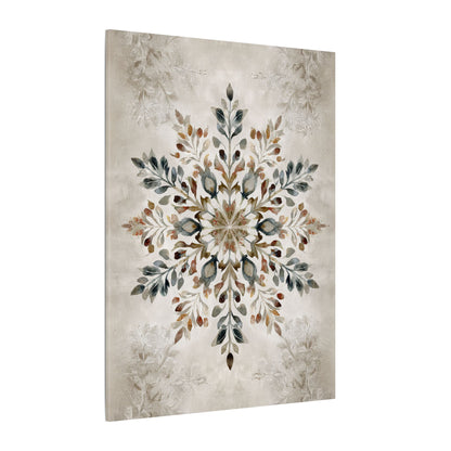 .75" Matte Canvas - Nordic Botanical Snowflake