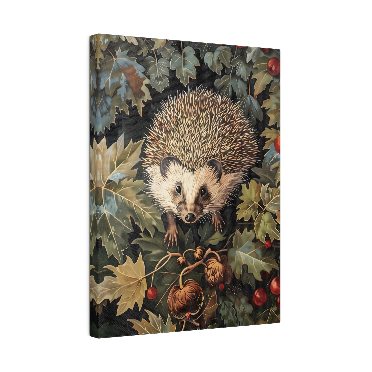 .75" Matte Canvas - Woodland Hedgehog Hideaway