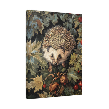 .75" Matte Canvas - Woodland Hedgehog Hideaway
