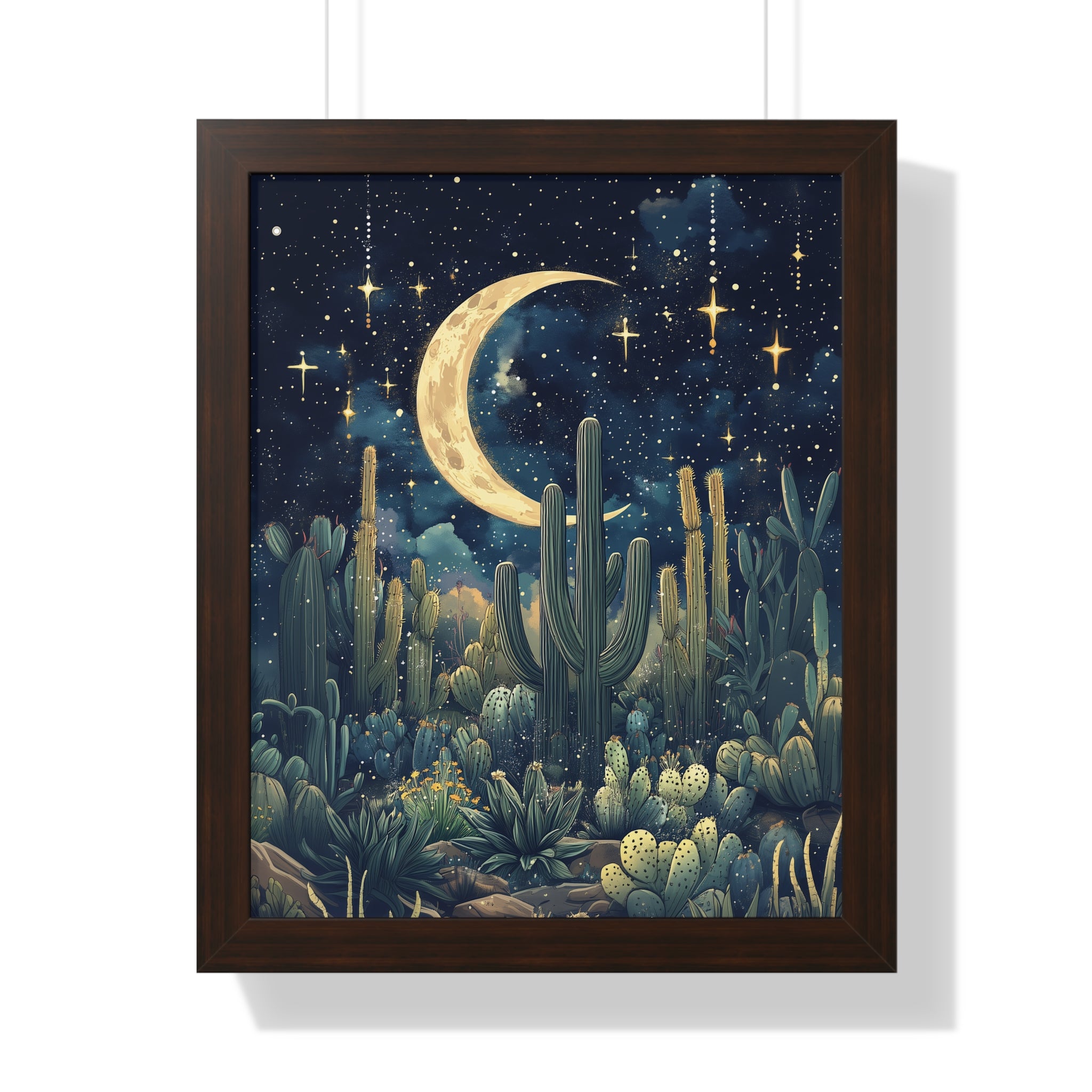 Framed Paper Print - Dreamy Desert Night