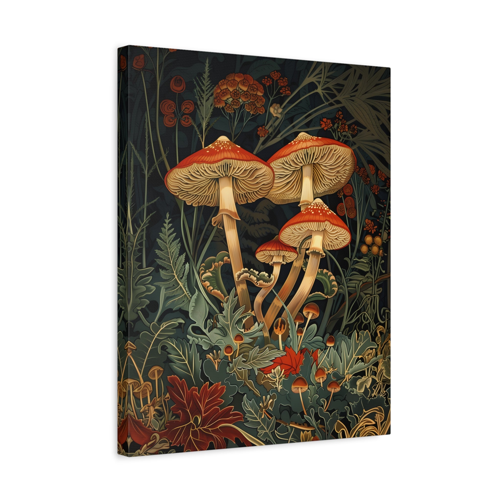 1.25" Matte Canvas - Elegant Mushroom Reverie