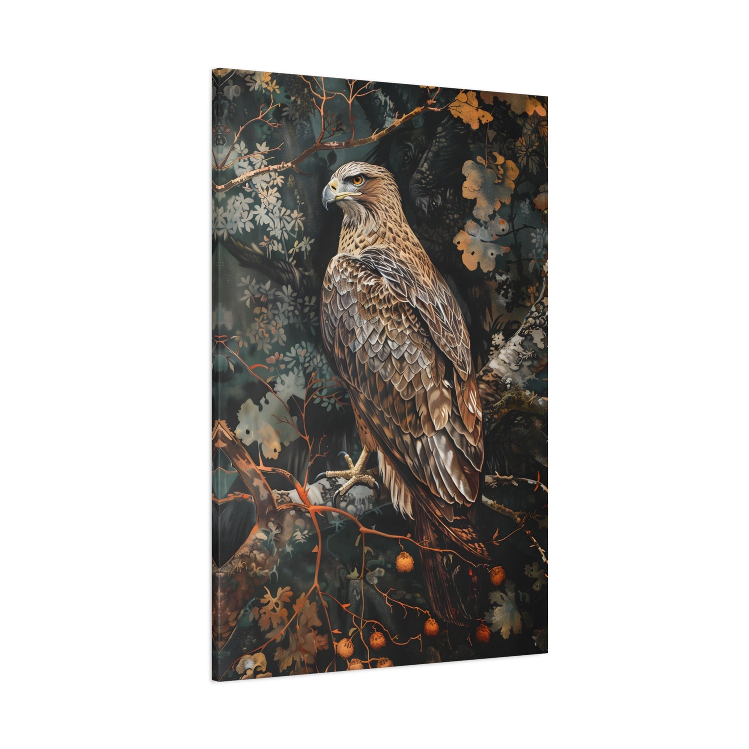 1.25" Matte Canvas - Majestic Hawk in Autumn
