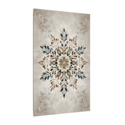 .75" Matte Canvas - Nordic Botanical Snowflake
