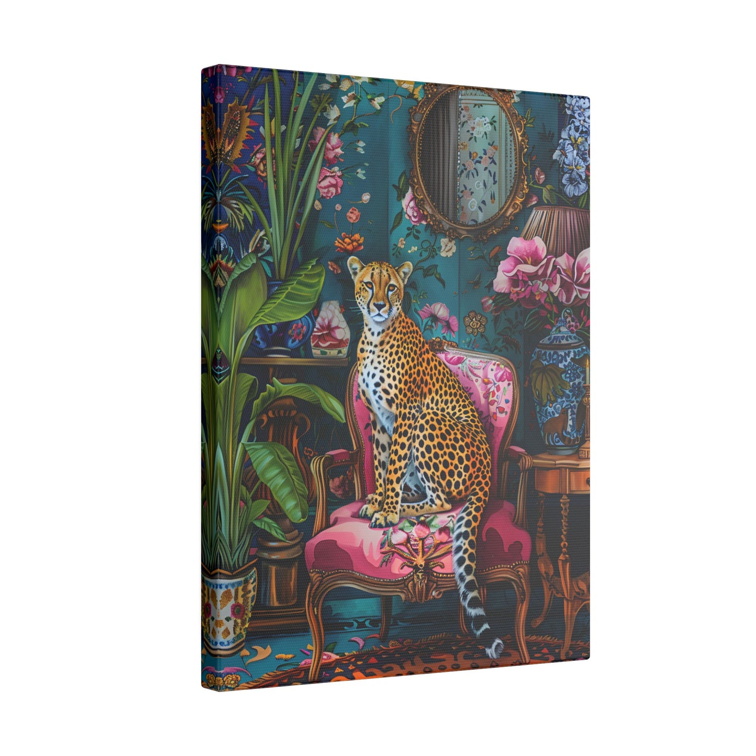 .75" Matte Canvas - Regal Cheetah Reverie