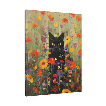 .75&quot; Matte Canvas - Feline Floral Fantasia