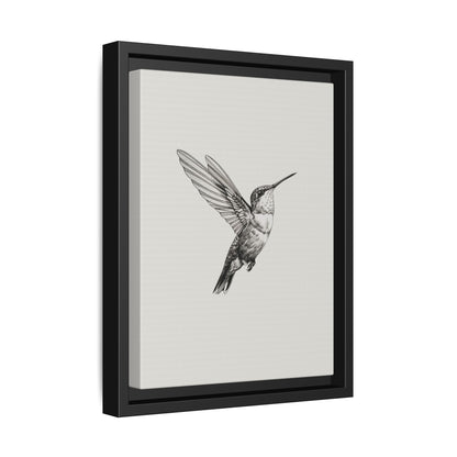 Framed Canvas - Flying Hummingbird Line Study