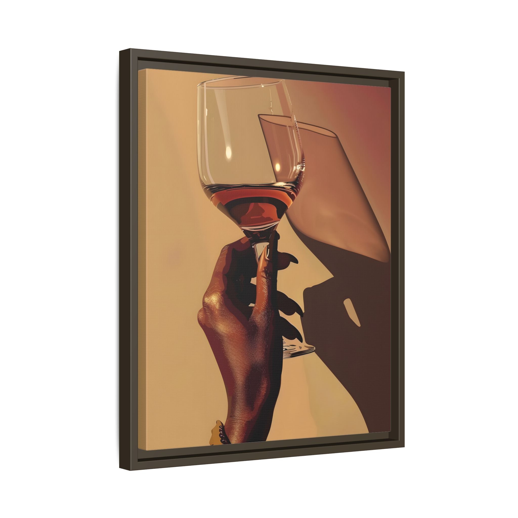 Framed Canvas - Golden Hour Wine Toast