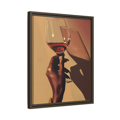 Framed Canvas - Golden Hour Wine Toast