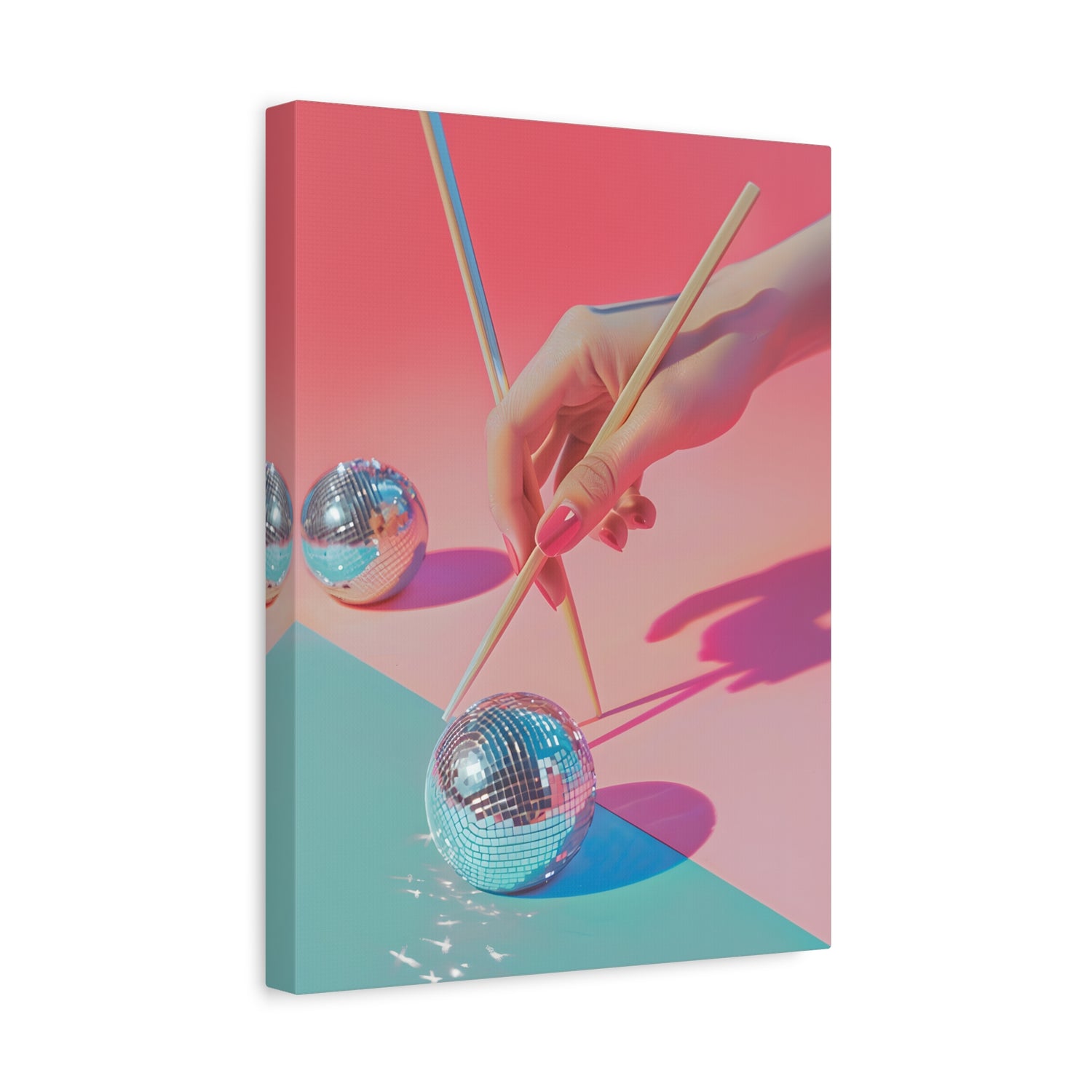 1.25" Matte Canvas - Disco Chopsticks Delight