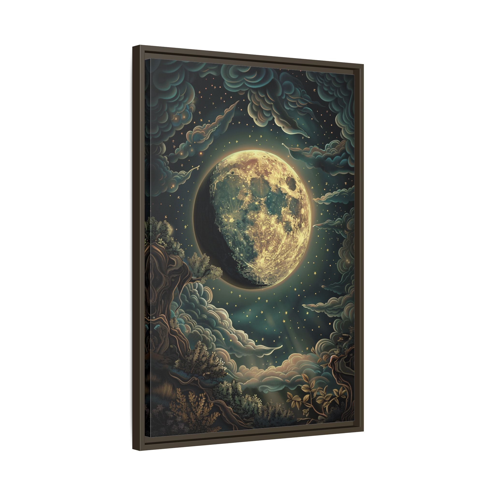 Framed Canvas - Waxing Gibbous Dreamscape