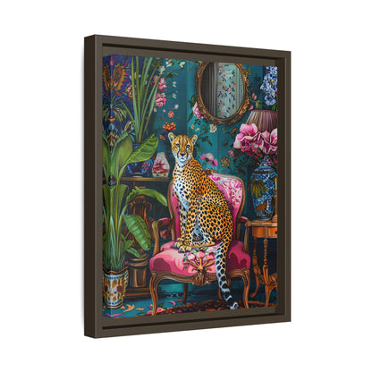 Framed Canvas - Regal Cheetah Reverie