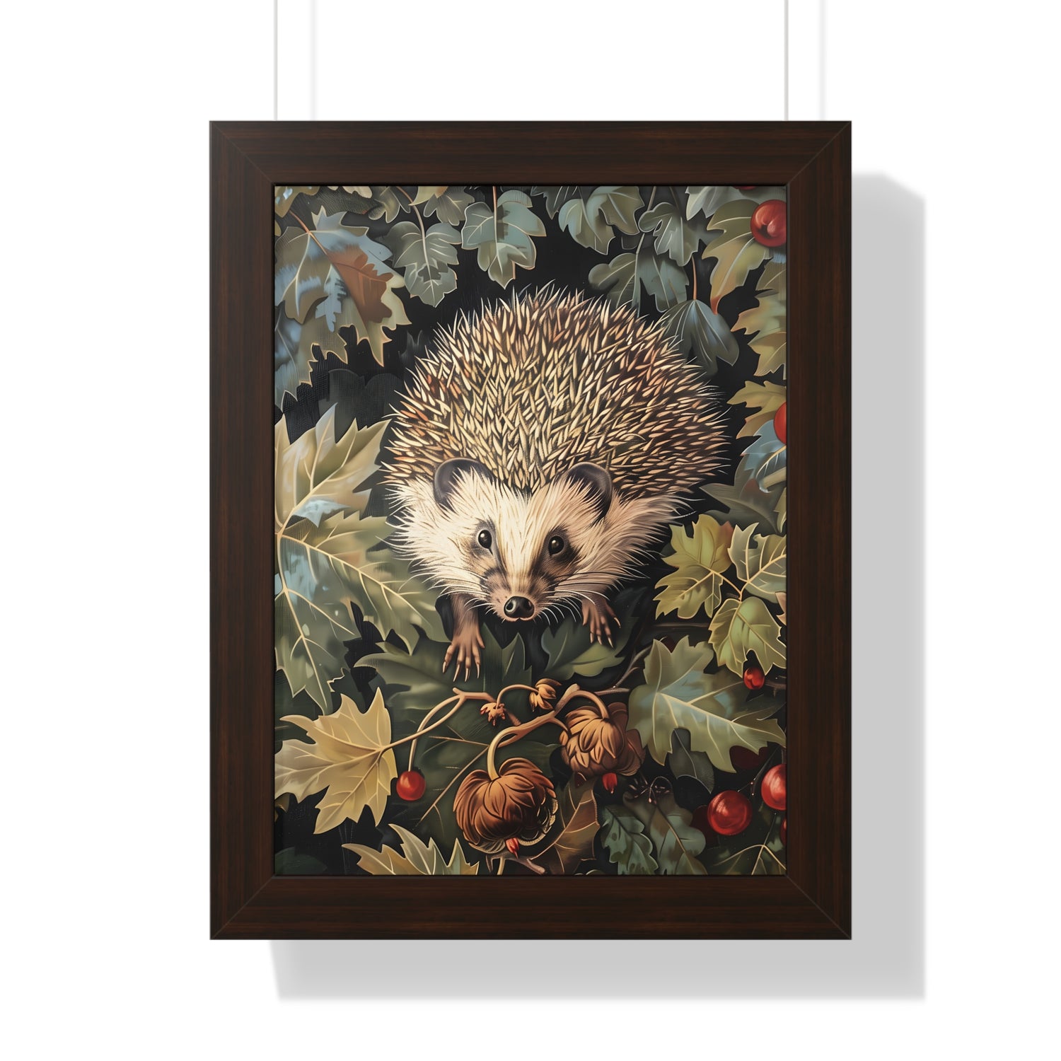 Framed Paper Print - Woodland Hedgehog Hideaway