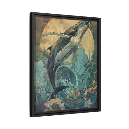 Framed Canvas - Moonrise Humpback Bloom