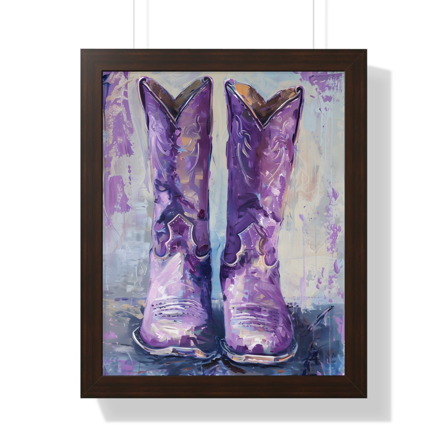 Framed Paper Print - Violet Cowgirl Spirit