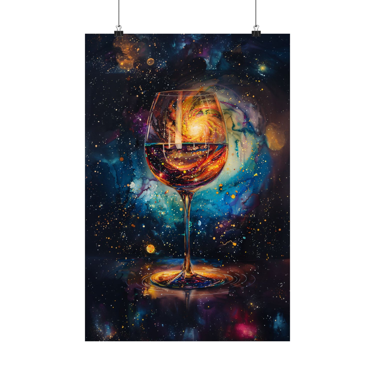 Cosmic Swirl in Wine Glass