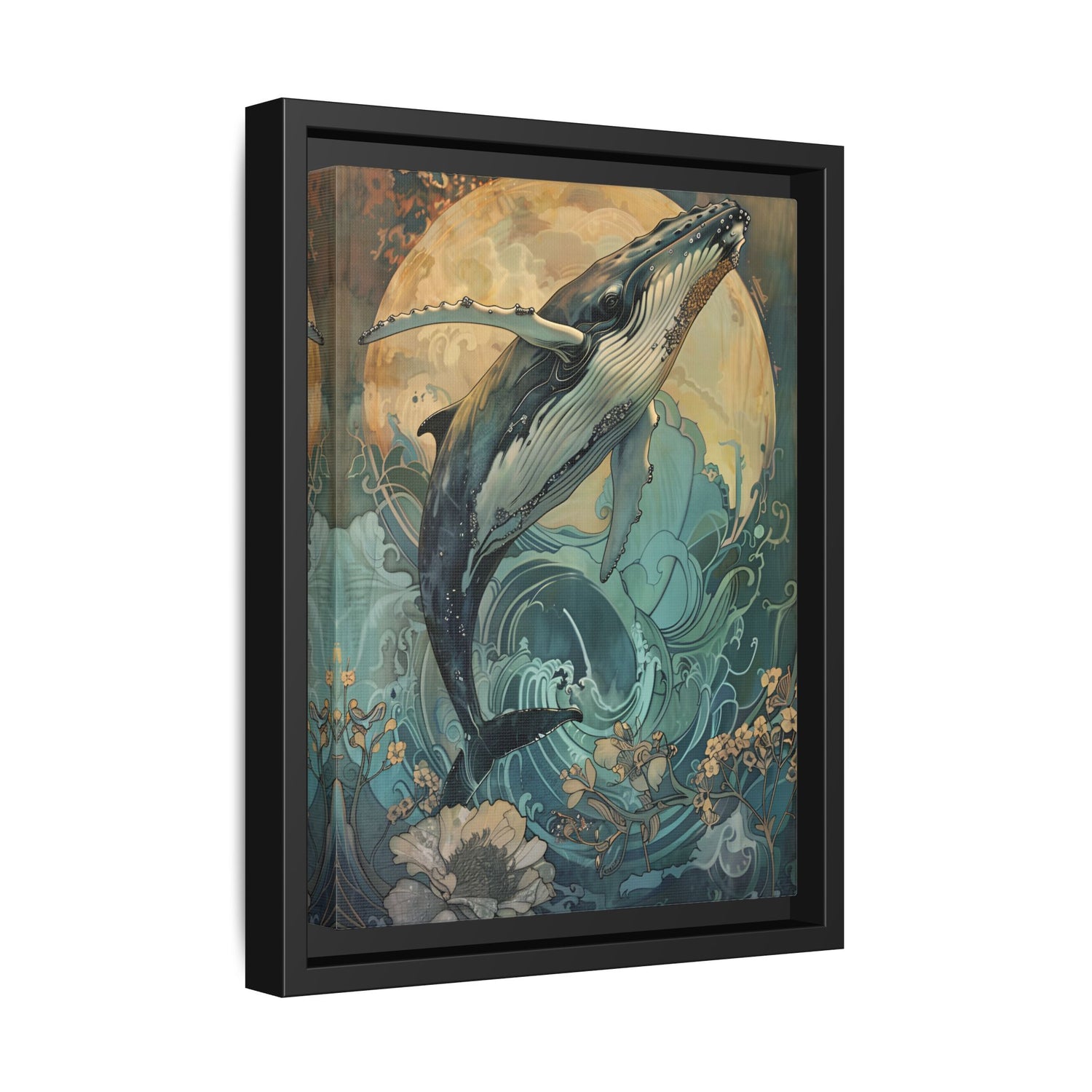 Framed Canvas - Moonrise Humpback Bloom