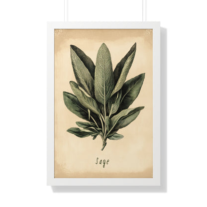 Framed Paper Print - Botanical Sage Study