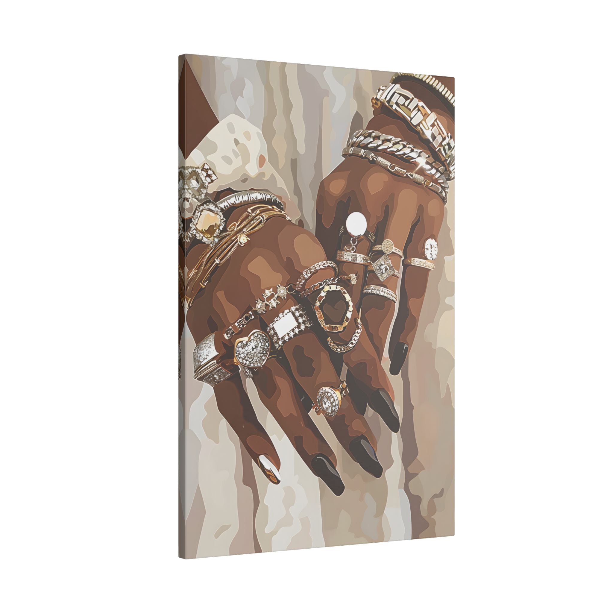 .75" Matte Canvas - Layered Luxe Jewelry Hands