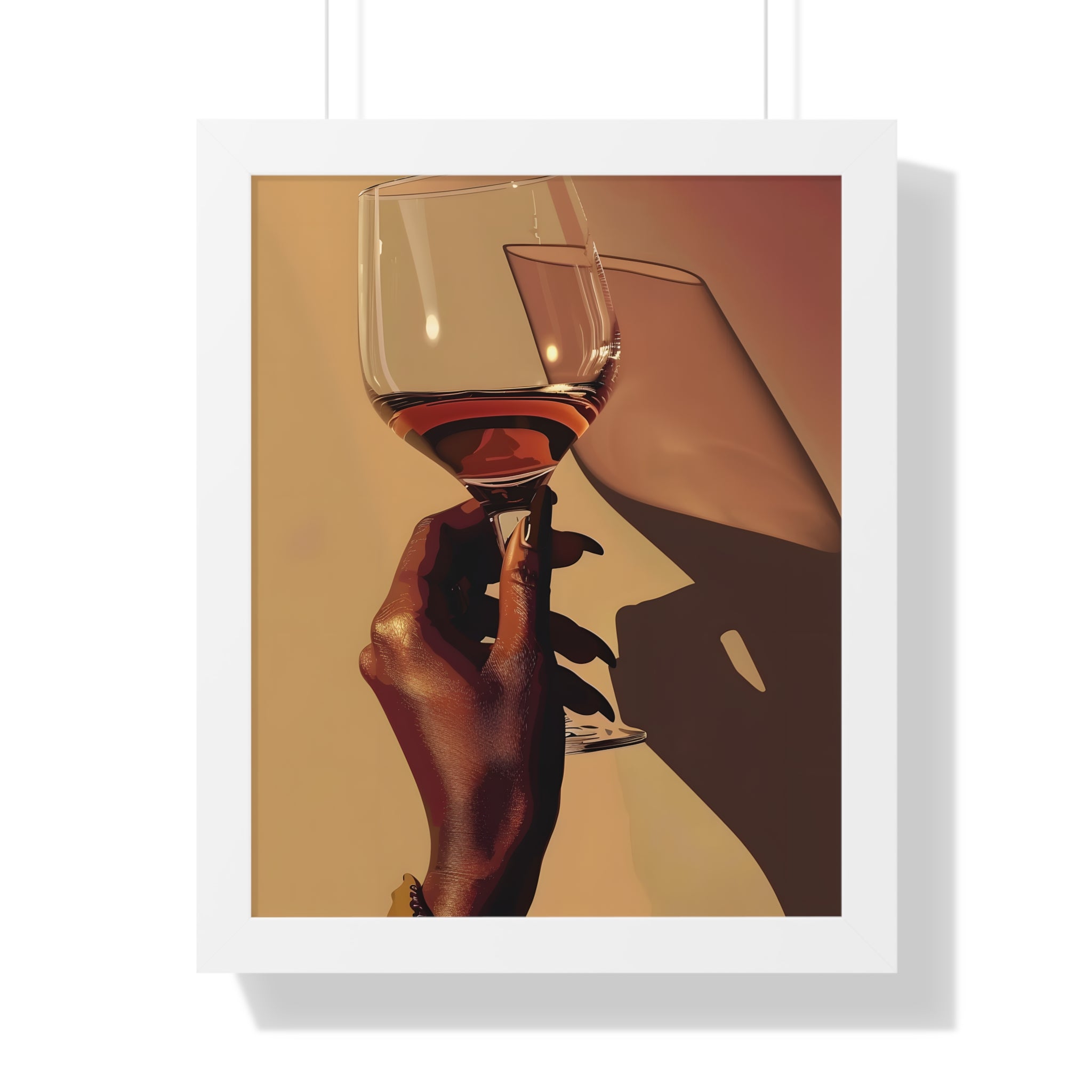 Framed Paper Print - Golden Hour Wine Toast