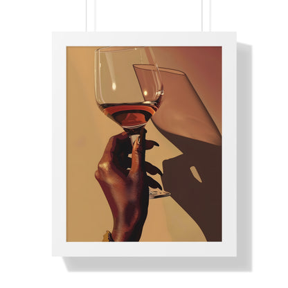 Framed Paper Print - Golden Hour Wine Toast