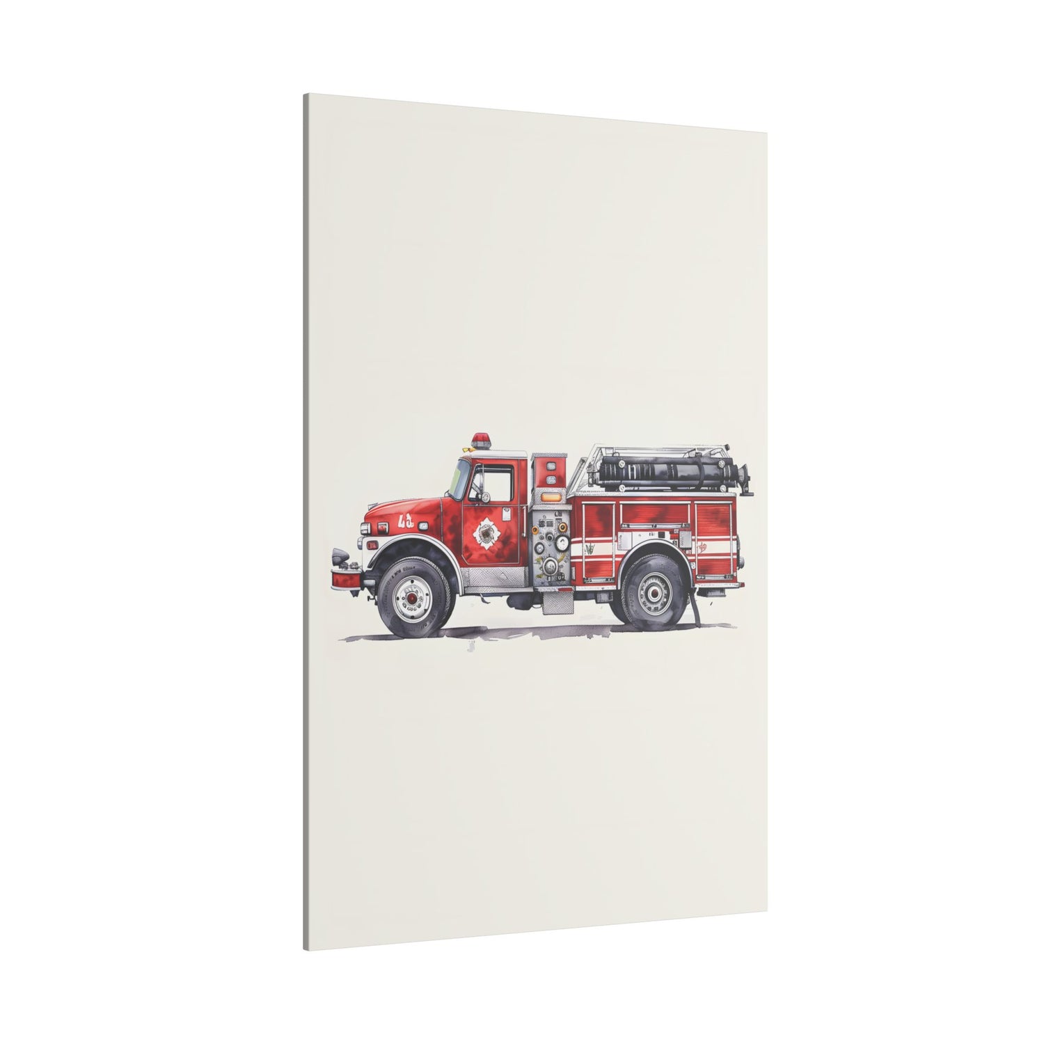 .75&quot; Matte Canvas - Classic Pumper Firetruck