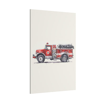 .75&quot; Matte Canvas - Classic Pumper Firetruck